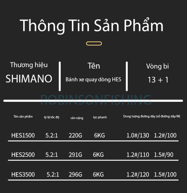 Máy Câu Kim Loại 2 Tay Quay HES T01 - Hình ảnh 6