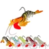 Mồi Tôm Silicone Phát Sáng – Mồi Giả Mềm Bionic Đầu Jig Kim Loại