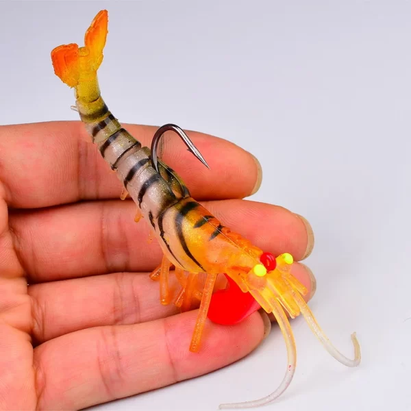 Mồi Tôm Silicone Phát Sáng – Mồi Giả Mềm Bionic Đầu Jig Kim Loại - Hình ảnh 20