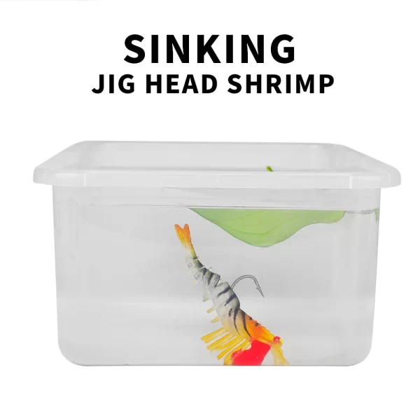 Mồi Tôm Silicone Phát Sáng – Mồi Giả Mềm Bionic Đầu Jig Kim Loại - Hình ảnh 4