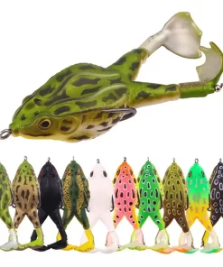 Mồi Giả Hình Ếch Chân Cánh Quạt Đôi Bằng Silicone