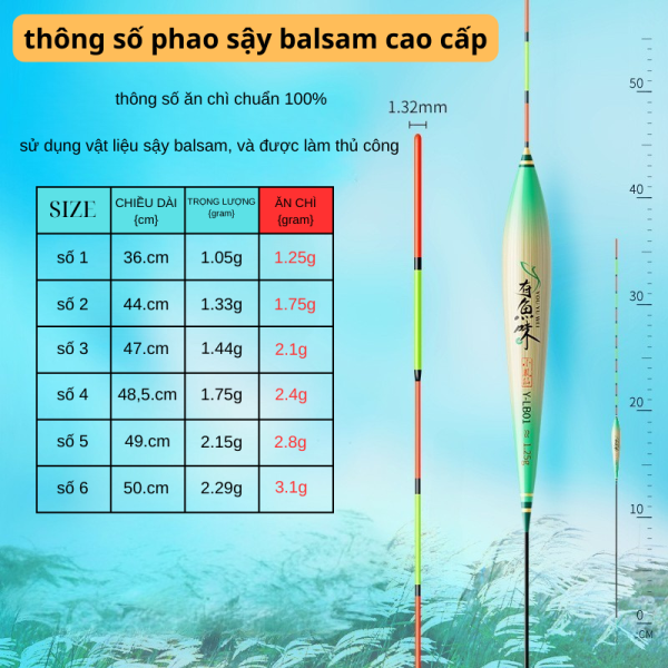 Phao Sậy Câu Đài BALSAM Cao Cấp - Hình ảnh 5