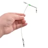 5Pcs Fishing Wire Leader Rigs Stainless Steel Fishing Rigs with Barrel Swivels Glow Beads Fishing Lures Baits Hooks Connector