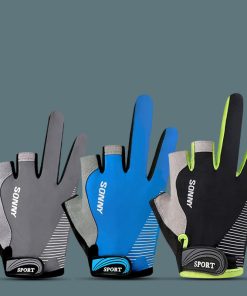 Găng Tay Hở Ngón Chất Liệu Da Lộn