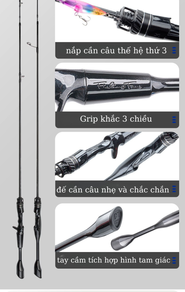 Cần Câu Lure Samurai Cao Cấ - Hình ảnh 8