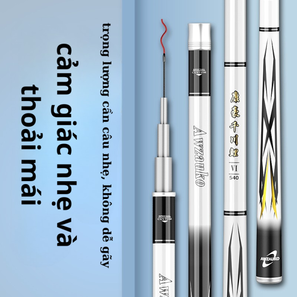 Cần Câu Đài Awzuko Carbon Cao Cấp - Hình ảnh 3