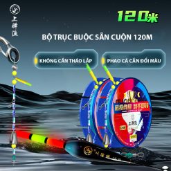 Bộ Trục Buộc Sẵn Cuộn 120m Kèm Phao Đổi Màu Thông Minh