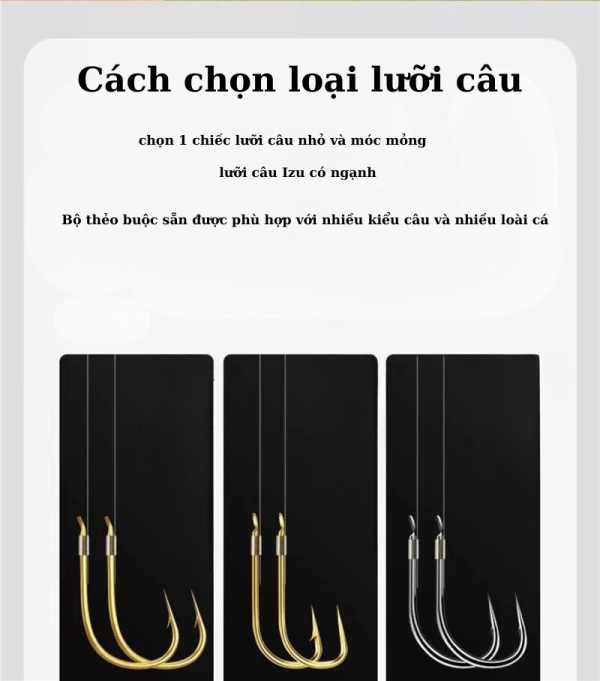 Hộp Thẻo Câu Đài Buộc Sẵn IZU 40 Bộ - Ảnh 5