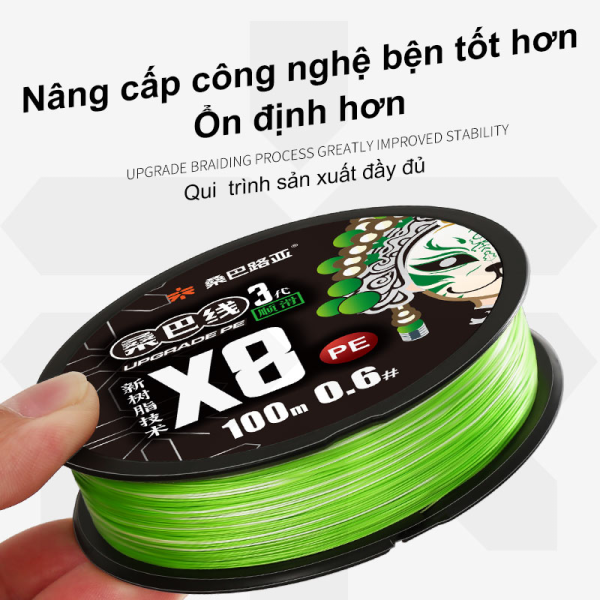 Dây Dù Câu Cá PE X8 SEMBO Xanh – Thế Hệ 3 - Ảnh 3