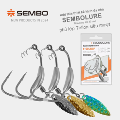 SEMBOLURE – Lưỡi Câu Mồi Mềm Có Thìa + Lò Xo + Chì Đúc, Đầu Lưỡi Sắt Bén, Móc G-Hook