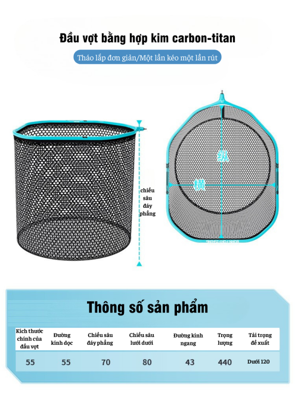 Mặt vợt khối liền Carbon – Titan siêu bền - Ảnh 11