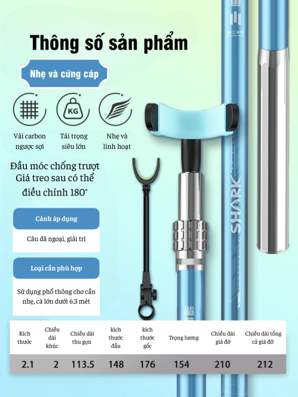 Chống Cần Câu Đài Shakr - Ảnh 9