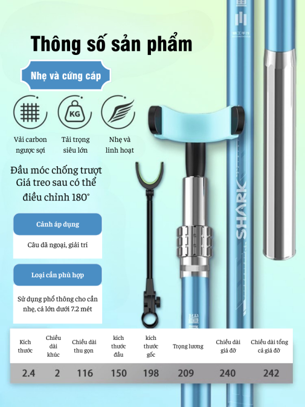 Chống Cần Câu Đài Shakr - Ảnh 10