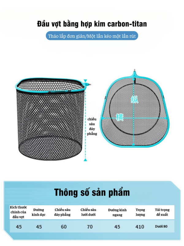 Mặt vợt khối liền Carbon – Titan siêu bền - Ảnh 9