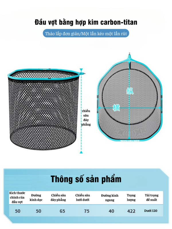 Mặt vợt khối liền Carbon – Titan siêu bền - Ảnh 10