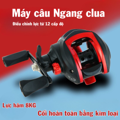 Máy Câu Ngang CLUA - Chống Rối Dây, Ném Mồi Nhẹ Siêu Xa