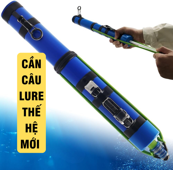 Cần Câu Lure Thế Hệ Mới Gọn Nhẹ - Cần Câu Bút Tích Hợp Máy Câu Tiện Lợi