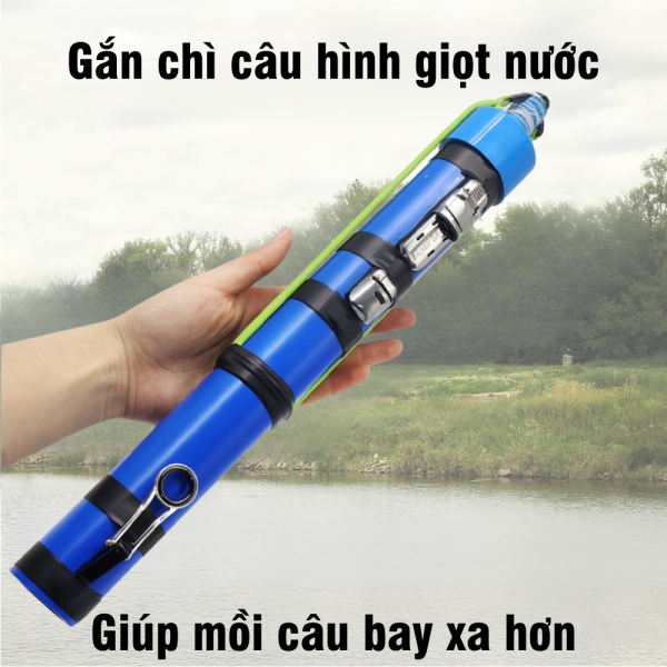Cần Câu Lure Thế Hệ Mới Gọn Nhẹ - Cần Câu Bút Tích Hợp Máy Câu Tiện Lợi - Ảnh 4