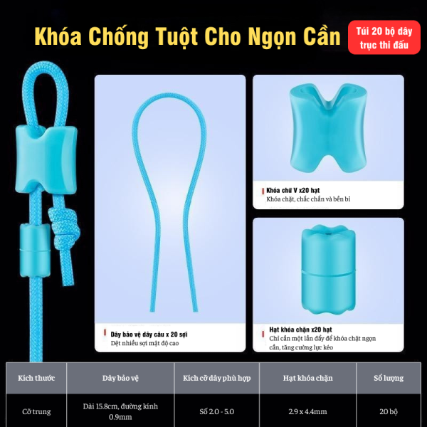 Khóa Ngọn Cần Chuyên Nghiệp - Khóa Nhanh, Siêu Bền - Ảnh 7