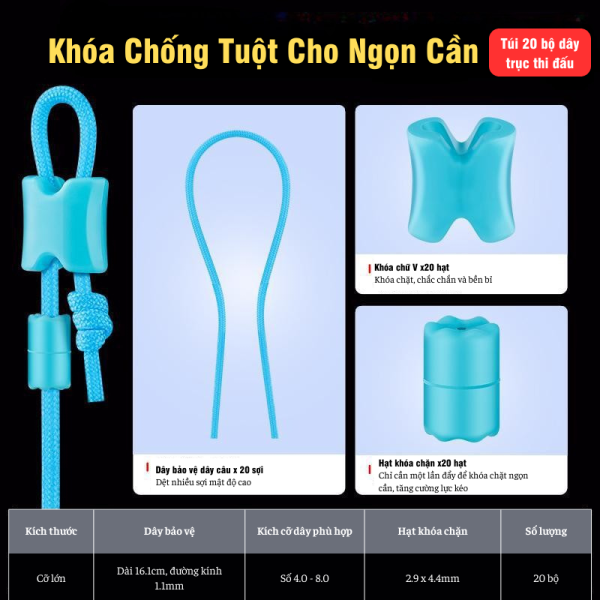 Khóa Ngọn Cần Chuyên Nghiệp - Khóa Nhanh, Siêu Bền - Ảnh 8