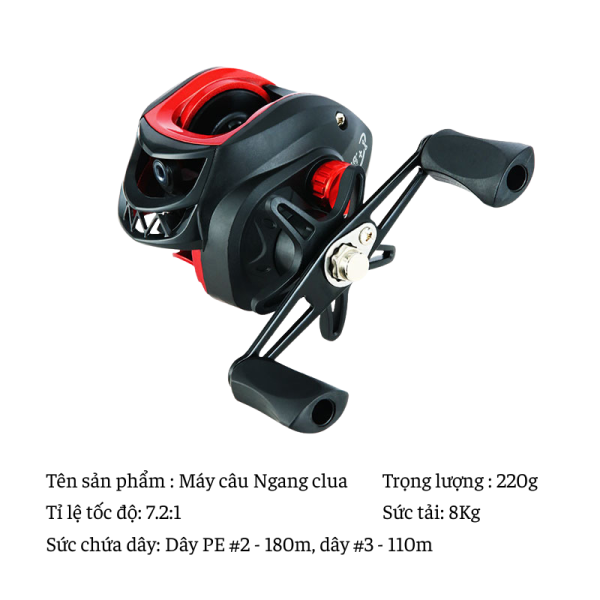 Máy Câu Ngang CLUA - Chống Rối Dây, Ném Mồi Nhẹ Siêu Xa - Ảnh 8
