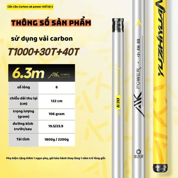 Cần Câu AK Powe Carbon - Ảnh 5
