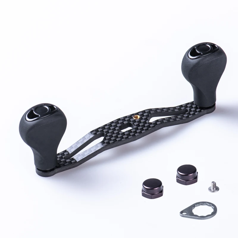 ARTSEA Refit Carbon Fiber Fishing Reel Handle Rocker Light Weight 20g Rubber Knob for DAIWA or SHIMANO Baitcasting Reel - Ảnh 9