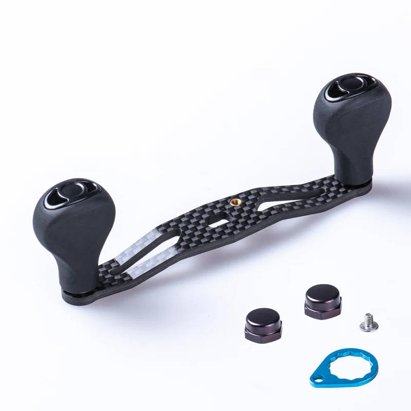 ARTSEA Refit Carbon Fiber Fishing Reel Handle Rocker Light Weight 20g Rubber Knob for DAIWA or SHIMANO Baitcasting Reel - Ảnh 11
