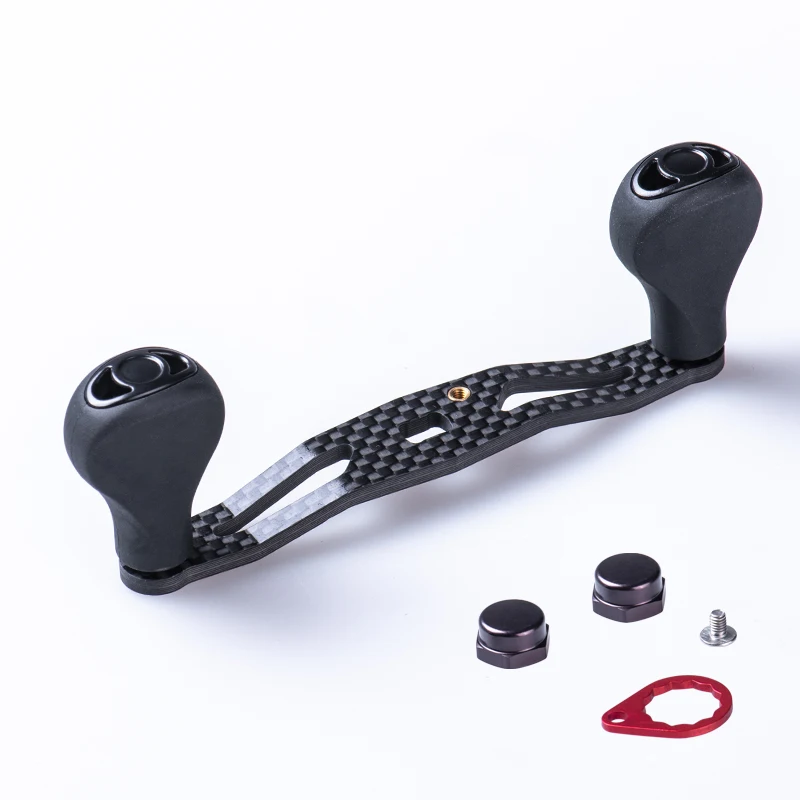 ARTSEA Refit Carbon Fiber Fishing Reel Handle Rocker Light Weight 20g Rubber Knob for DAIWA or SHIMANO Baitcasting Reel - Ảnh 10