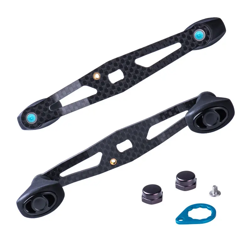 ARTSEA Refit Carbon Fiber Fishing Reel Handle Rocker Light Weight 20g Rubber Knob for DAIWA or SHIMANO Baitcasting Reel - Ảnh 4