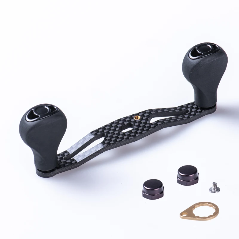 ARTSEA Refit Carbon Fiber Fishing Reel Handle Rocker Light Weight 20g Rubber Knob for DAIWA or SHIMANO Baitcasting Reel - Ảnh 14