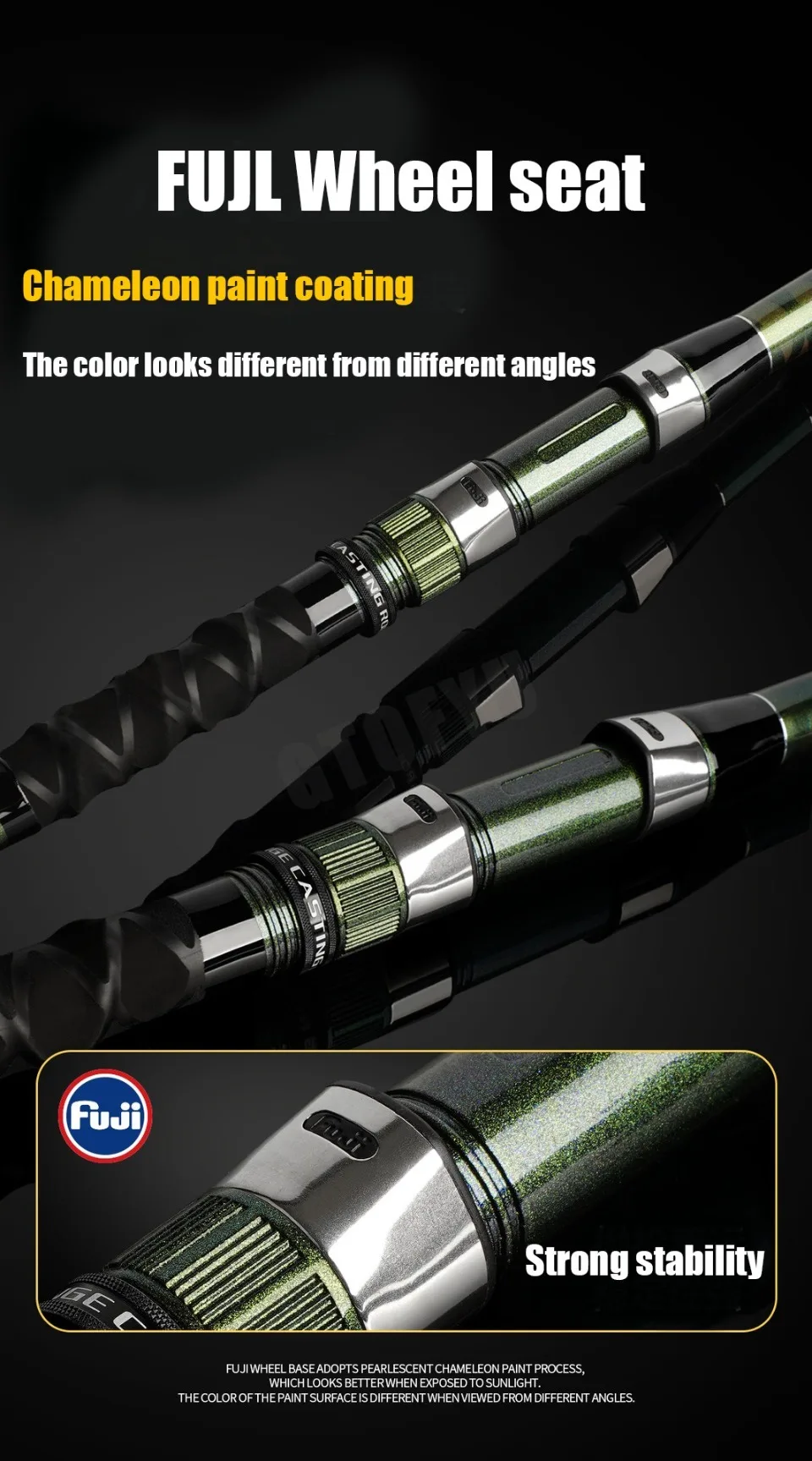 CẦN CÂU SURF ZHAN FU-V 3 KHÚC LAM PHONG – CARBON 40T - Ảnh 12