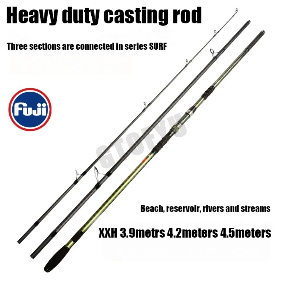 CẦN CÂU SURF ZHAN FU-V 3 KHÚC LAM PHONG – CARBON 40T - Ảnh 7